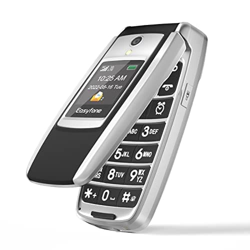 Custodia In Pelle Verticale Con Clip Da Cintura Per Easyfone T300 - Foderata In Velluto, Fatte A Mano Per Telefono Senior
