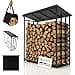 Juskys Kaminholzregal Metal Firewood Rack